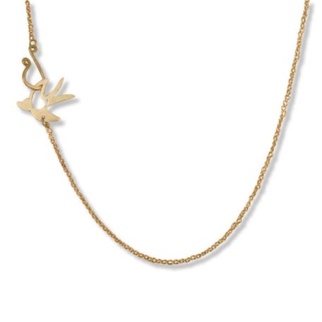 A small bird adorns the Signature Dove Chain.